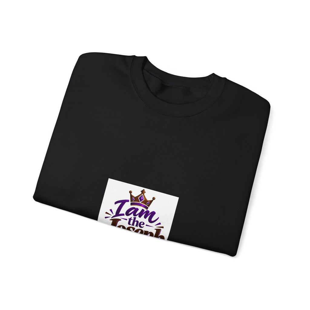 I Am the Joseph Crewneck Sweatshirt — King Crown Inspirational Graphic Sweatshirt