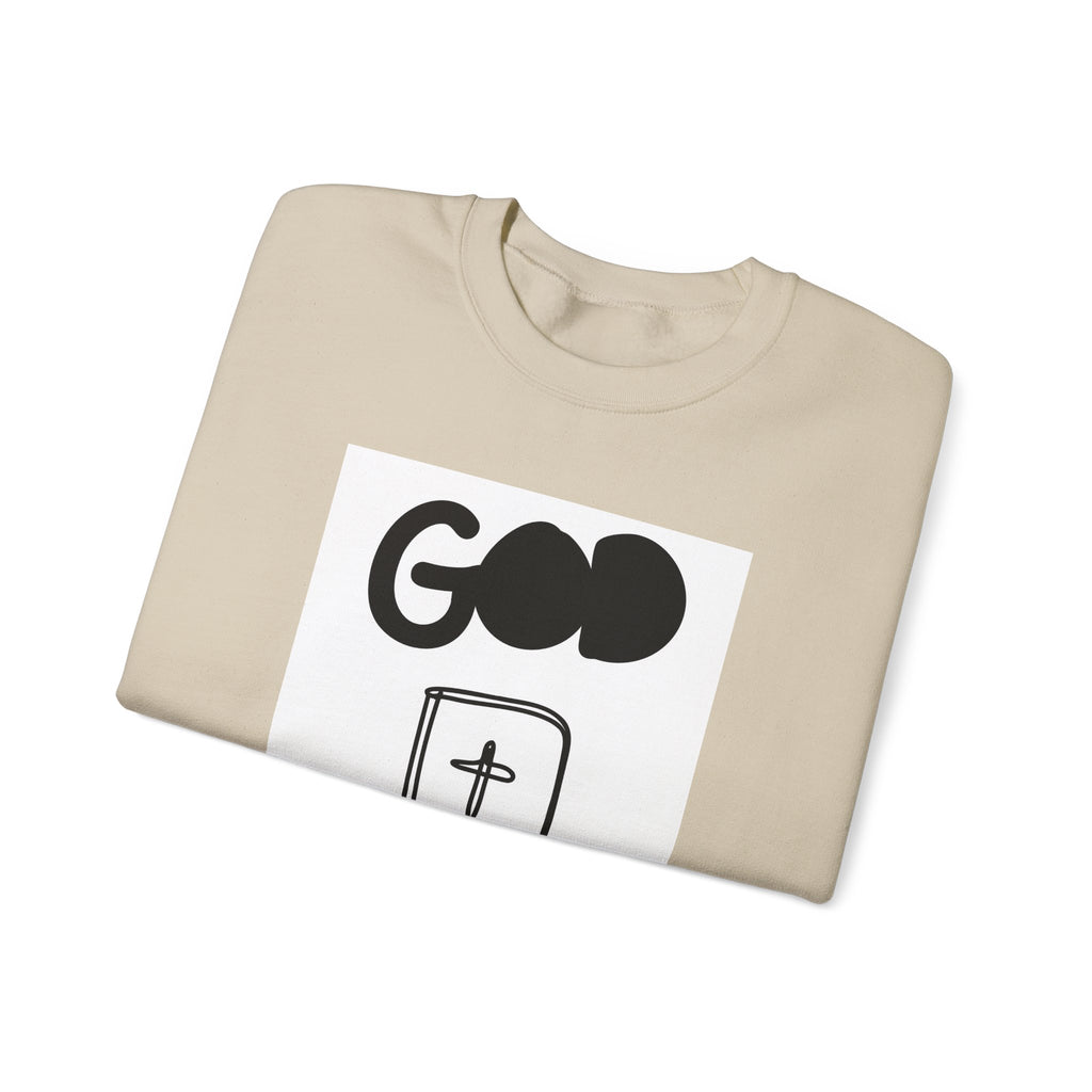 God First Crewneck Sweatshirt - Faith-Based Christian Graphic Pullover