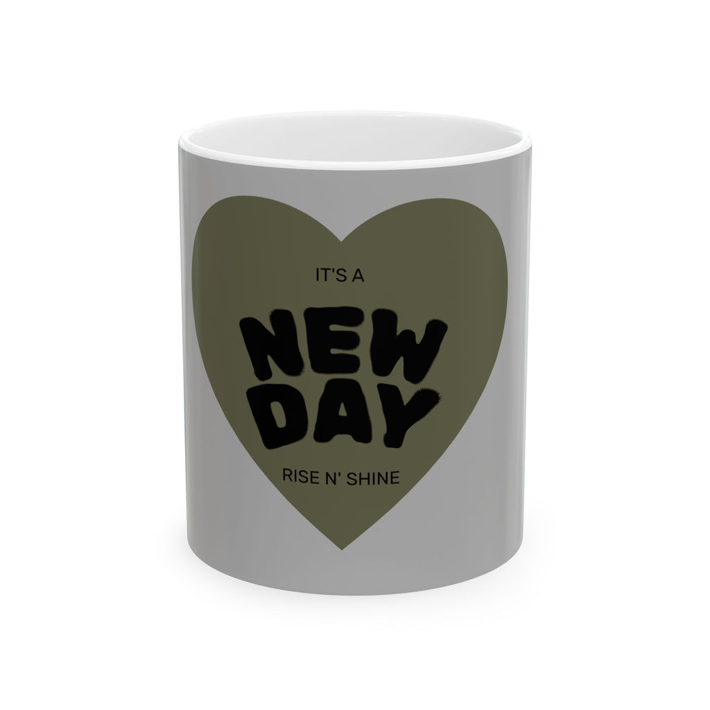 Grey Heart Mug