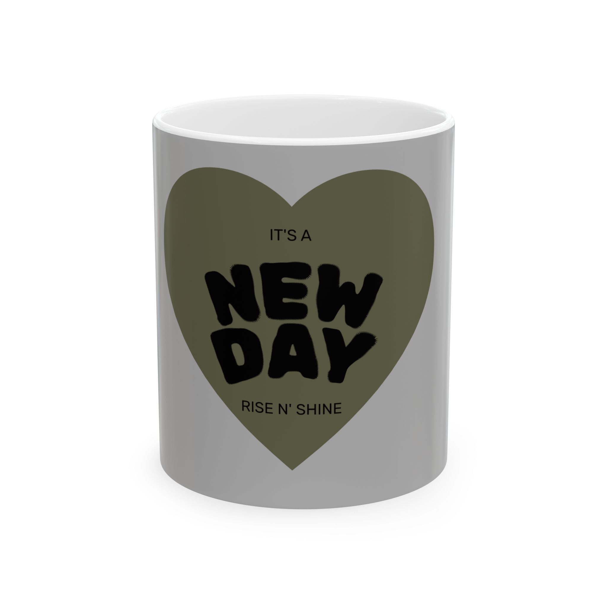 Grey Heart Mug