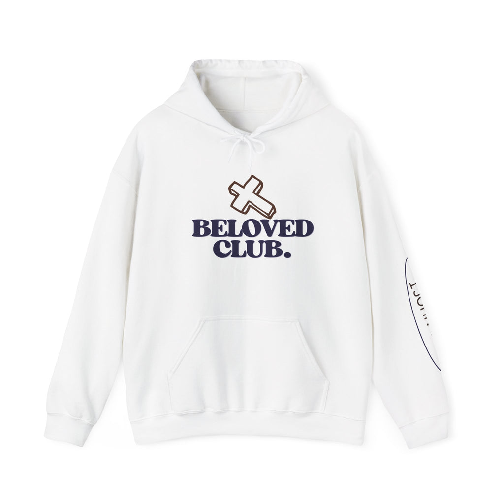 Beloved Club Hoodie – 1 John 4:10 Christian Faith Pullover