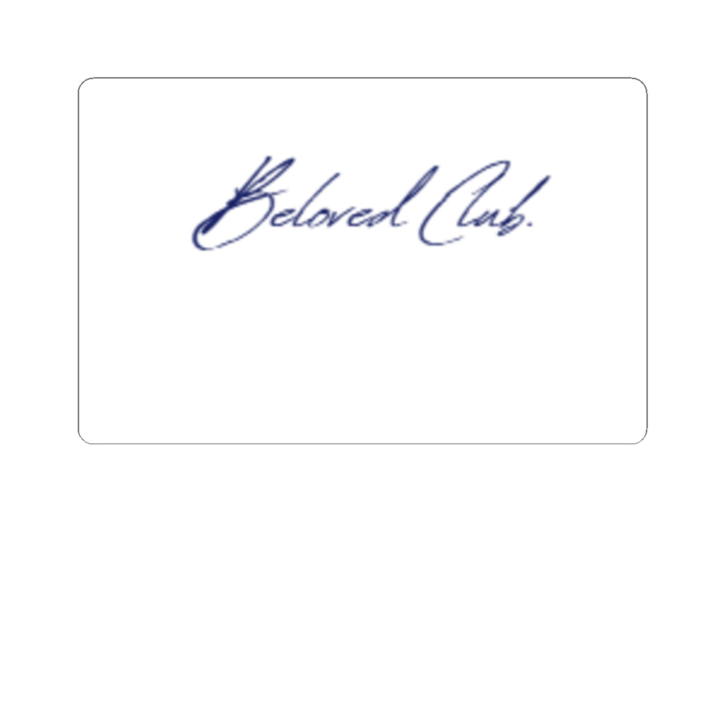 Beloved Club Script Sticker — Elegant Handwritten Kiss-Cut Decal
