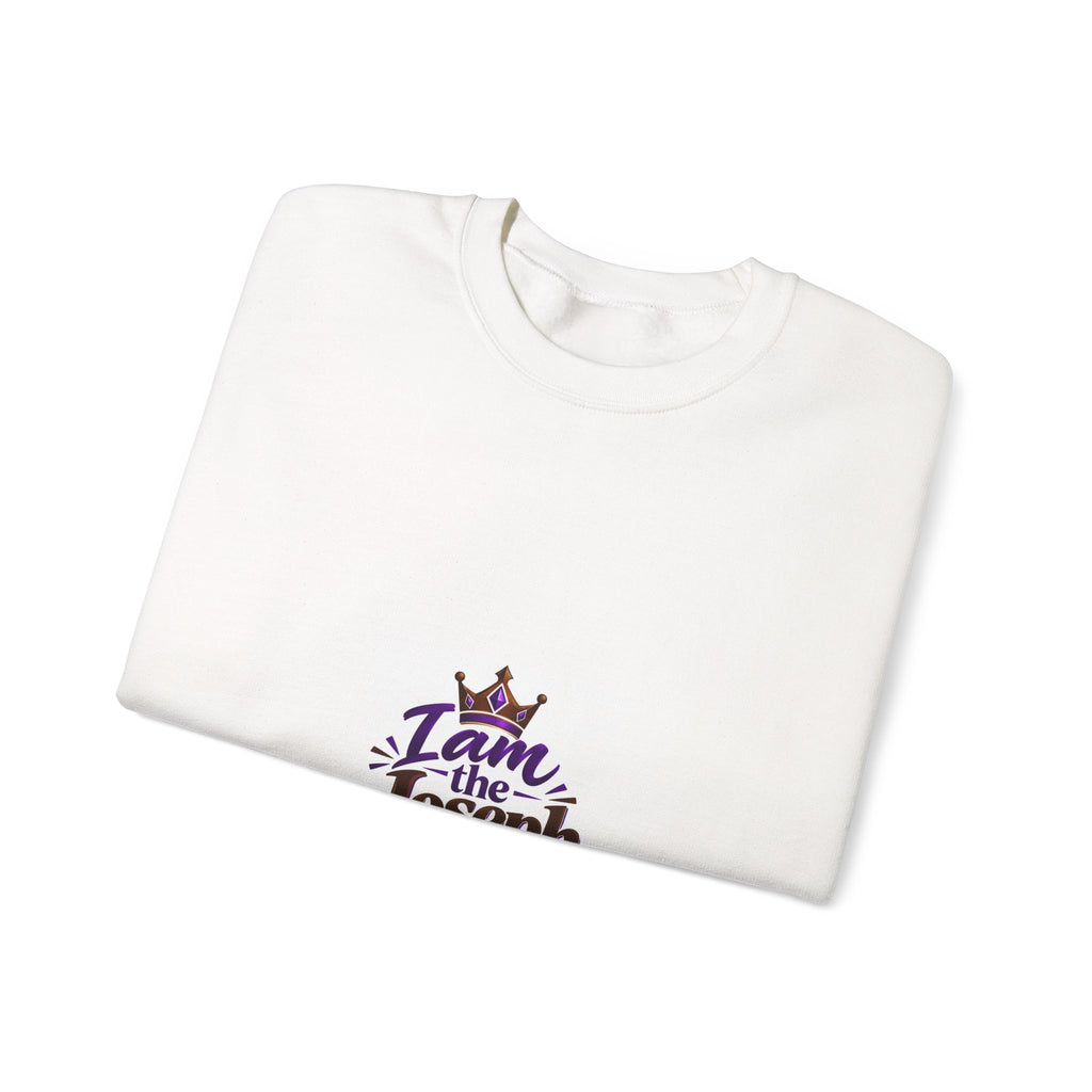 I Am the Joseph Crewneck Sweatshirt — King Crown Inspirational Graphic Sweatshirt