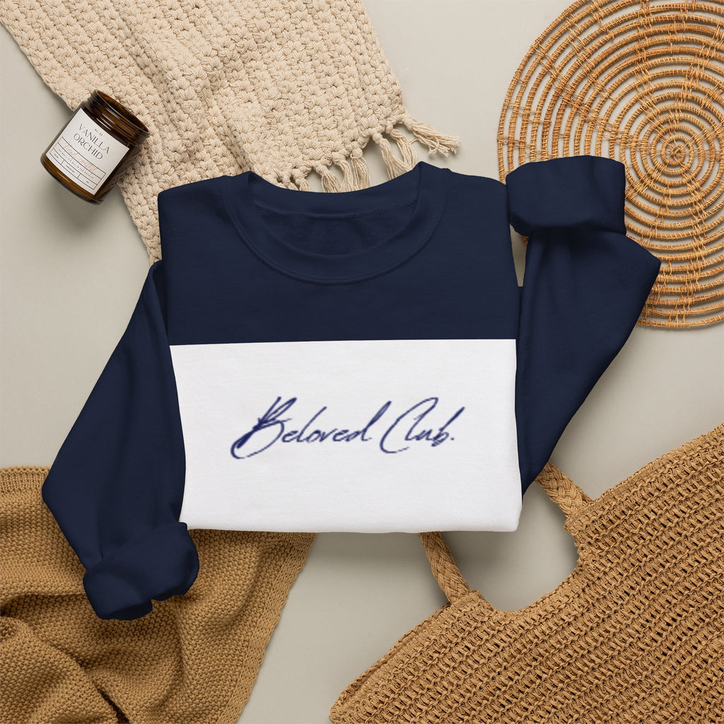 Crewneck Sweatshirt - 'Beloved Child' Script Logo Minimalist Pullover