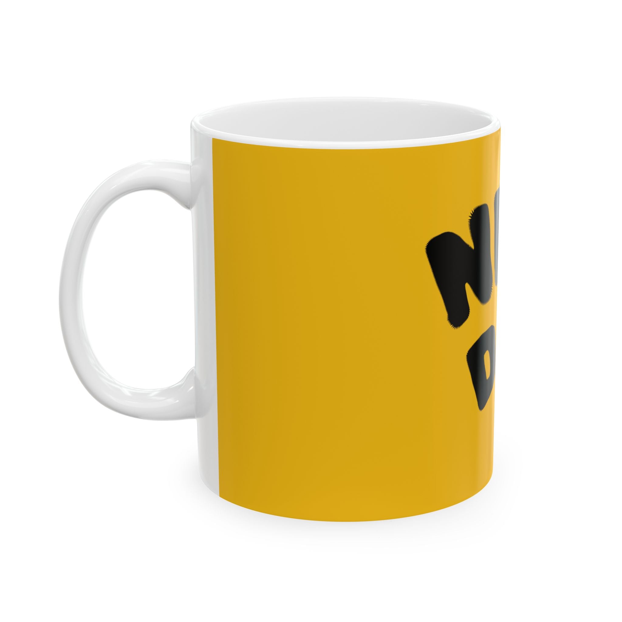 New Day Coffee Mug – "Rise N' Shine" Yellow Ceramic Mug (11oz, 15oz)
