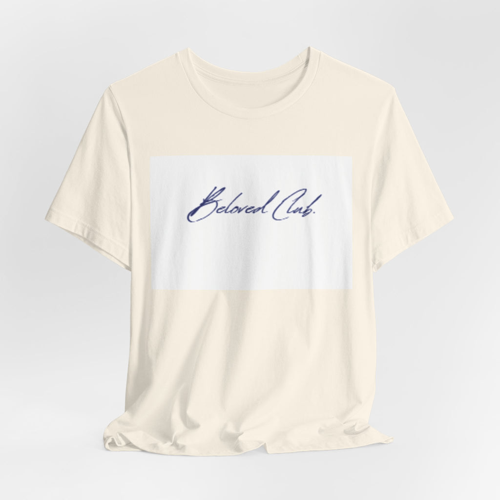 Beloved Club Script Tee — Minimalist Casual T-Shirt