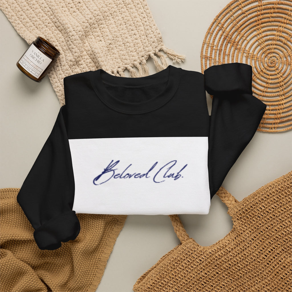 Crewneck Sweatshirt - 'Beloved Child' Script Logo Minimalist Pullover