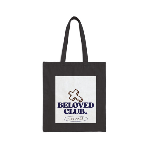 Beloved Club Canvas Tote Bag – “Beloved Club” Graphic Cotton Shopper