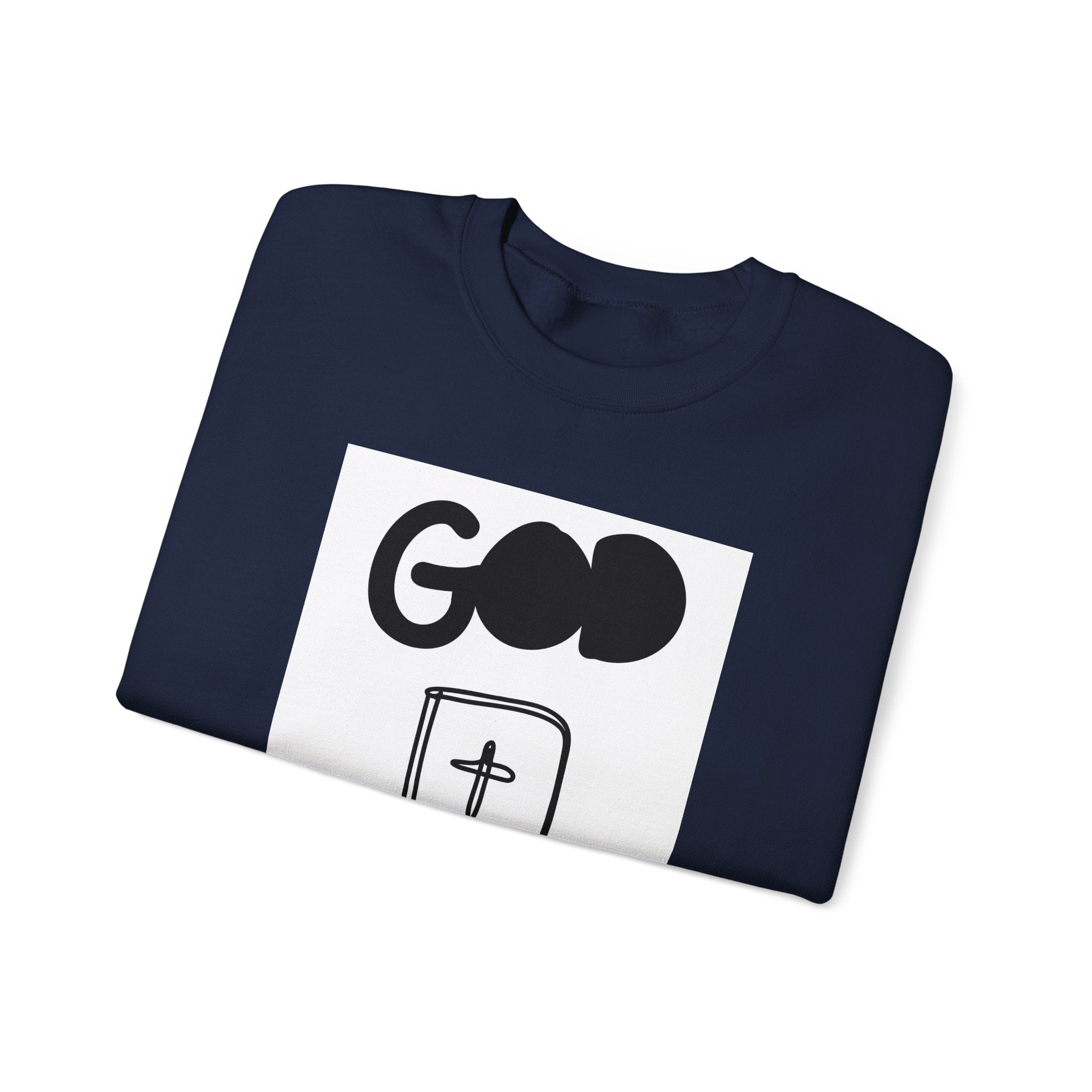 God First Crewneck Sweatshirt - Faith-Based Christian Graphic Pullover