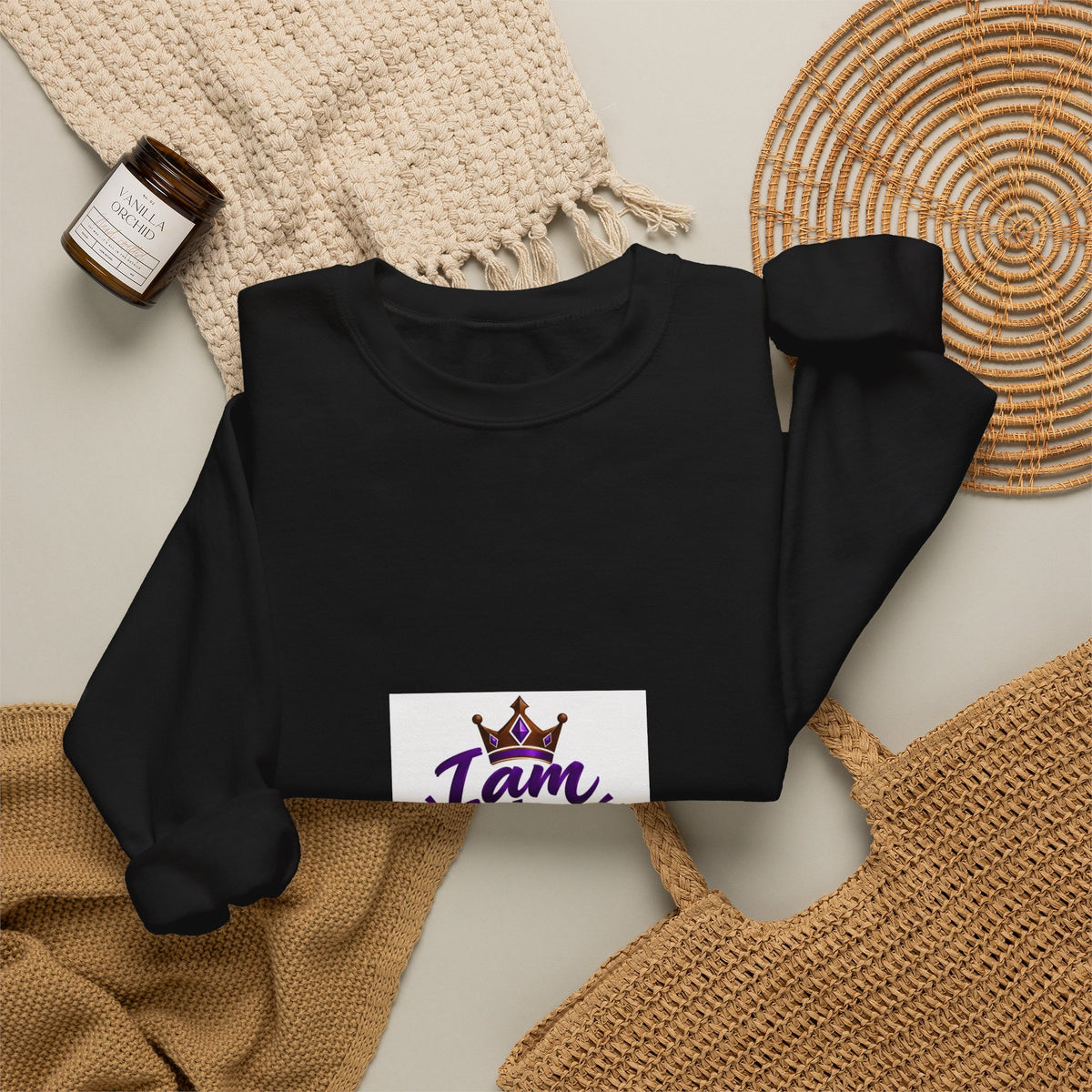 I Am the Joseph Crewneck Sweatshirt — King Crown Inspirational Graphic Sweatshirt