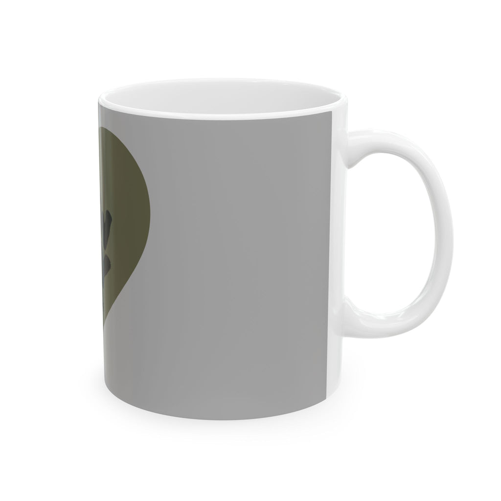 Grey Heart Mug