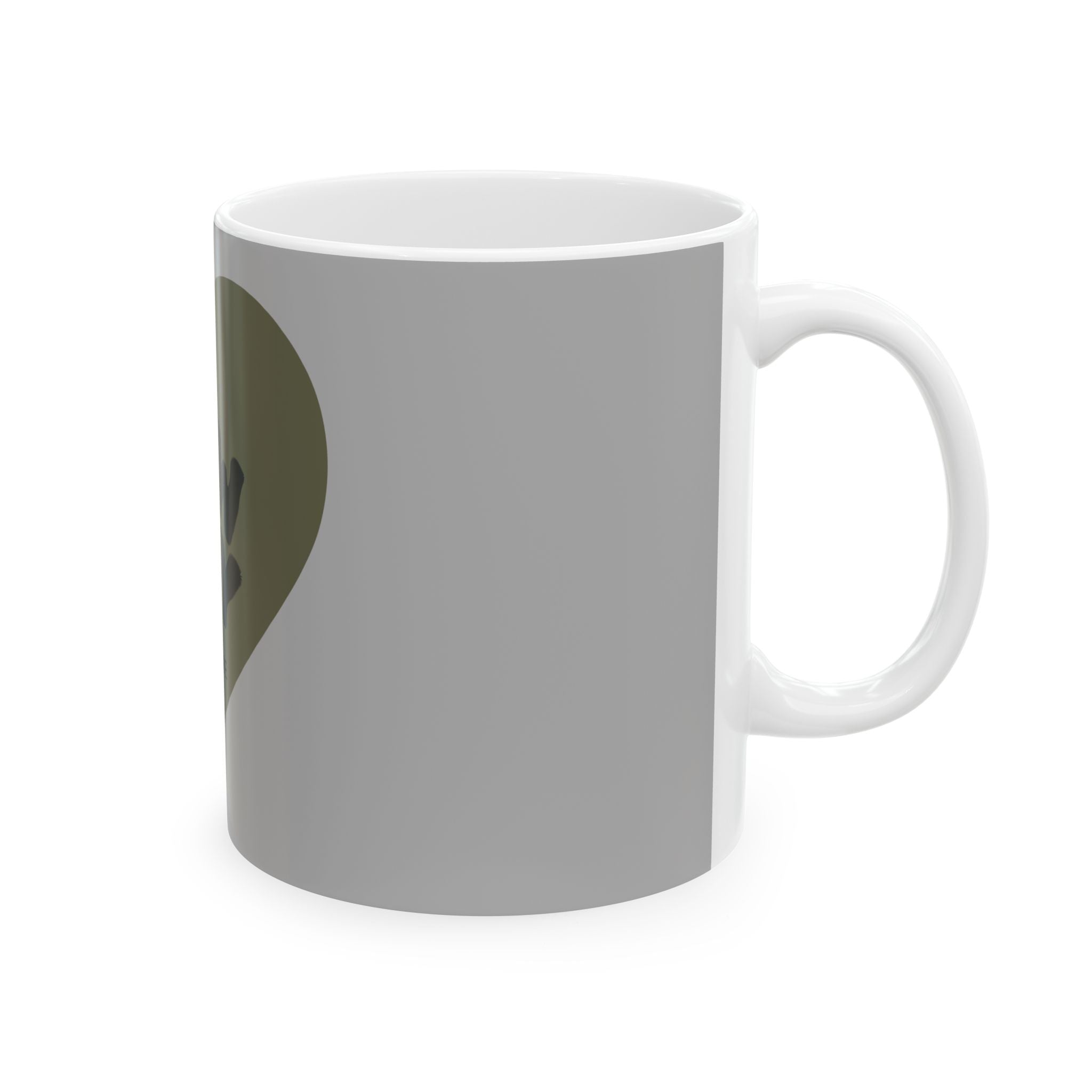 Grey Heart Mug