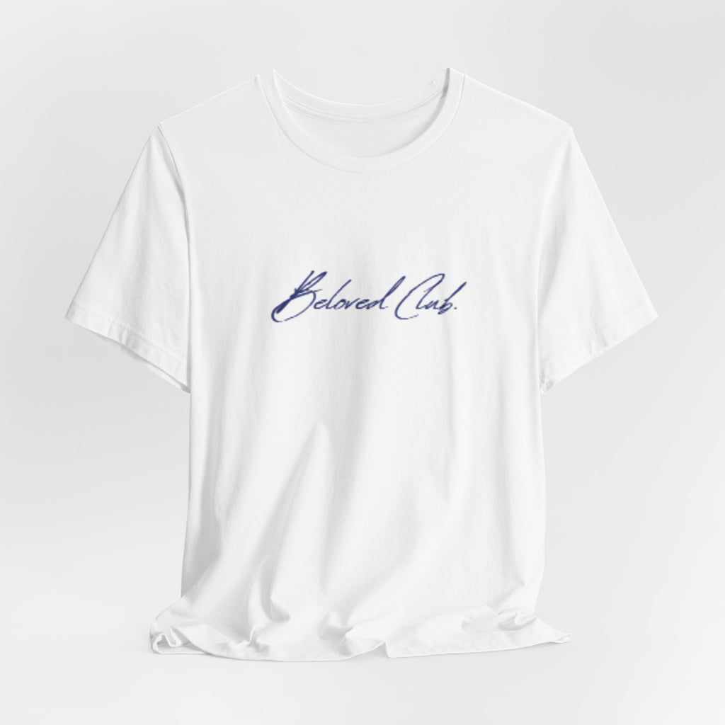 Beloved Club Script Tee — Minimalist Casual T-Shirt