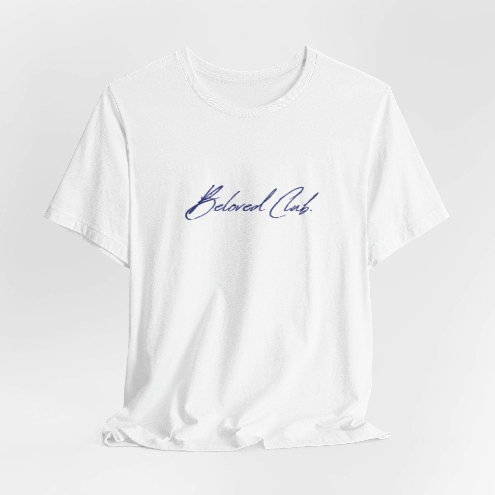 Beloved Club Script Tee — Minimalist Casual T-Shirt
