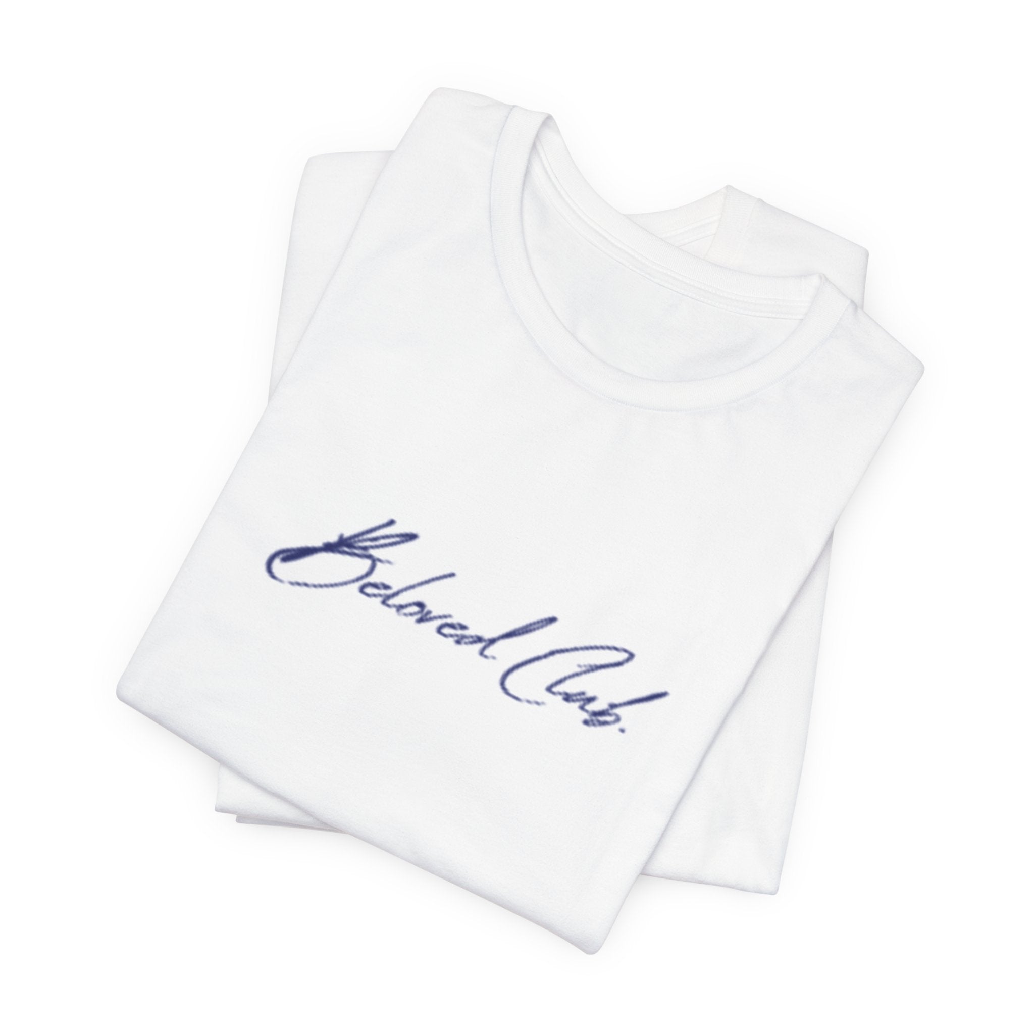 Beloved Club Script Tee — Minimalist Casual T-Shirt