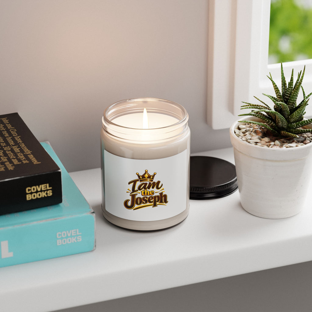 I Am The Joseph Scented Soy Candle — 9oz Aromatherapy Jar with Crown Logo
