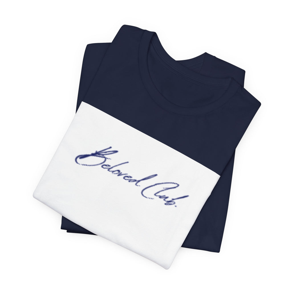 Beloved Club Script Tee — Minimalist Casual T-Shirt