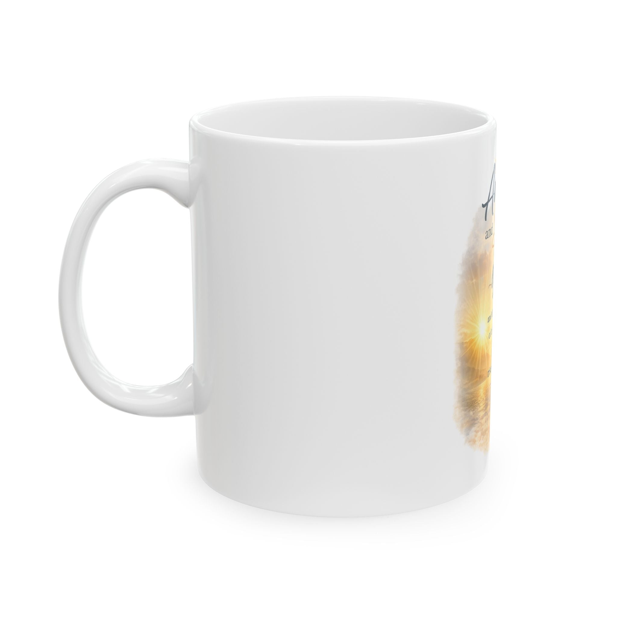 Arise and Shine Christian Coffee Mug — Isaiah 60:1 Sunrise Faith Mug (11oz, 15oz)