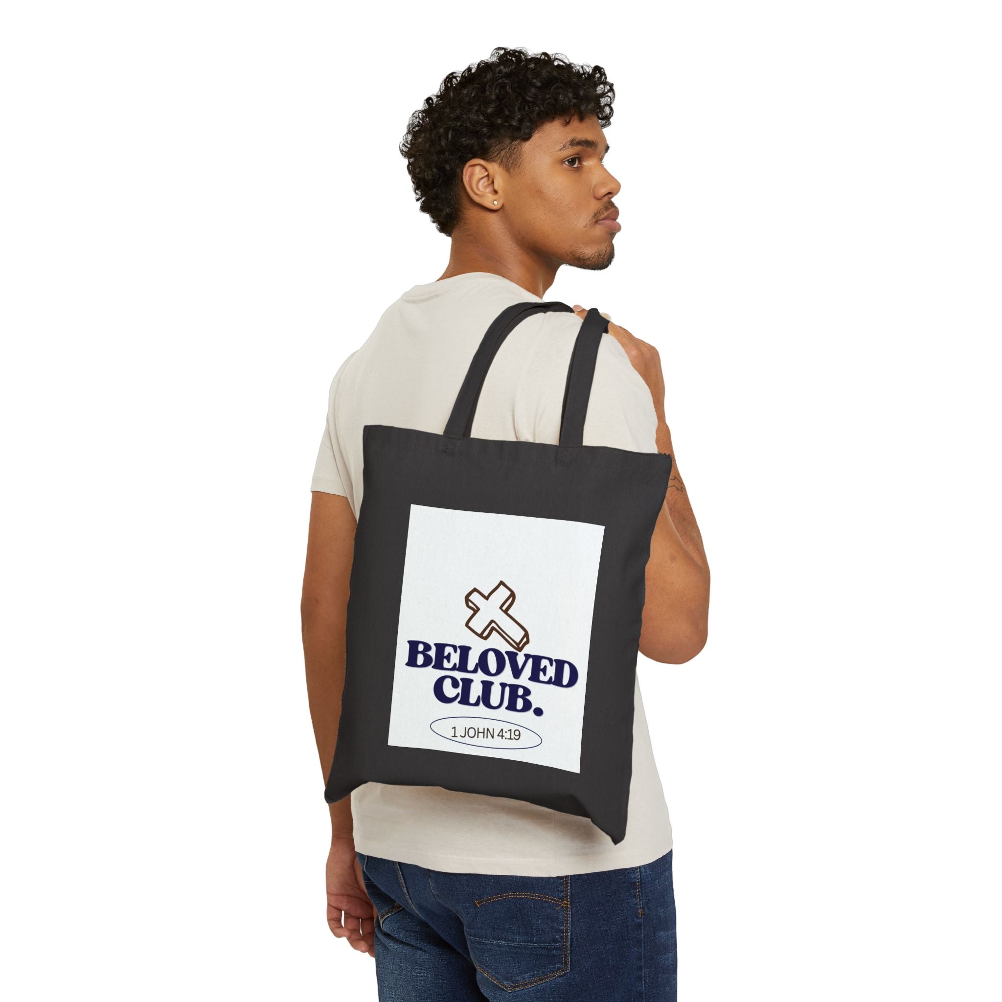 Beloved Club Canvas Tote Bag – “Beloved Club” Graphic Cotton Shopper
