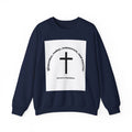 Christian Cross Crewneck Sweatshirt — “Yesterday, today, tomorrow, and forever” Inspirational Pullover