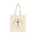 Christian Cross Canvas Tote Bag — "Yesterday, Today, Tomorrow, And Forever" Inspirational Grocery & Church Tote