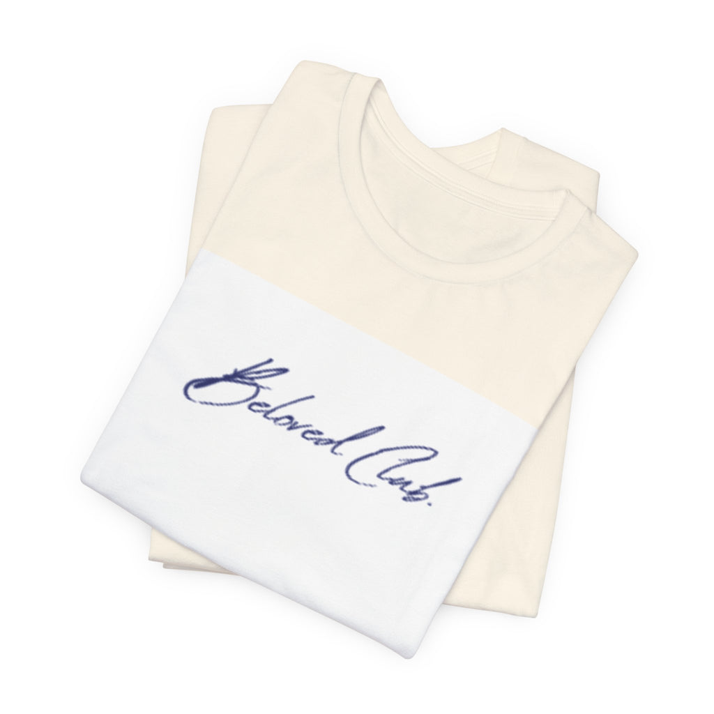 Beloved Club Script Tee — Minimalist Casual T-Shirt