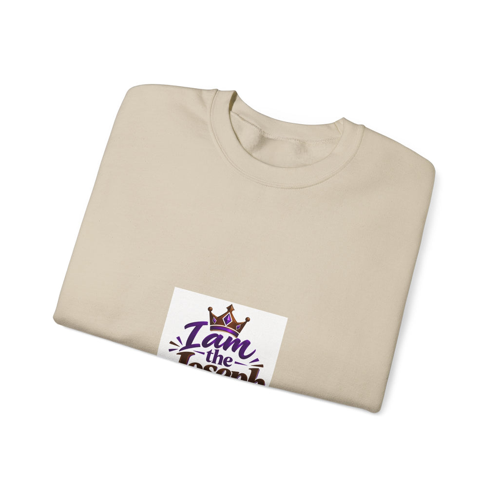 I Am the Joseph Crewneck Sweatshirt — King Crown Inspirational Graphic Sweatshirt