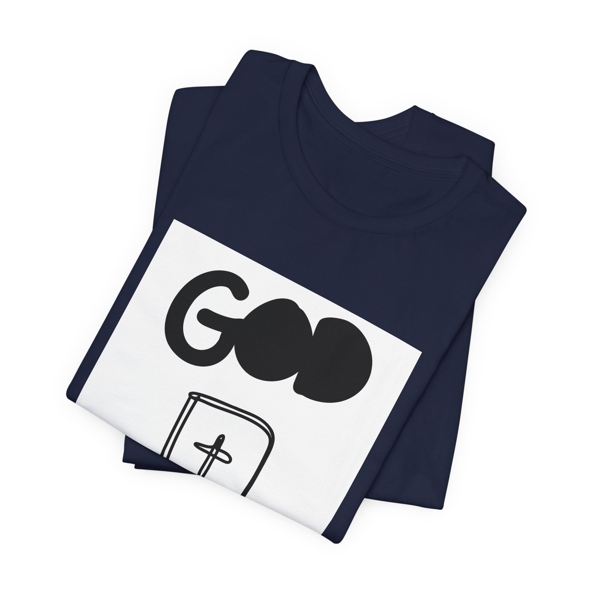God First Tee — Inspirational Christian Shirt with Bible Cross Graphic
