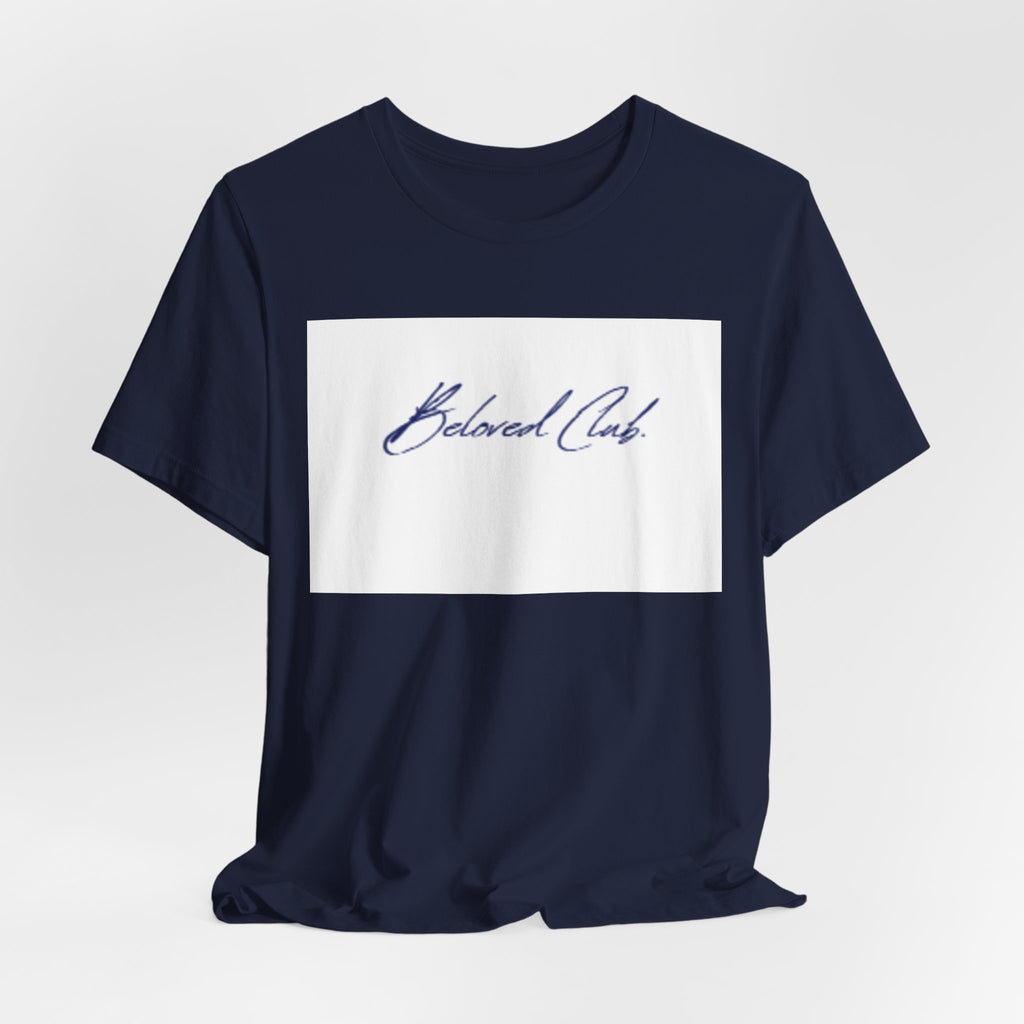 Beloved Club Script Tee — Minimalist Casual T-Shirt