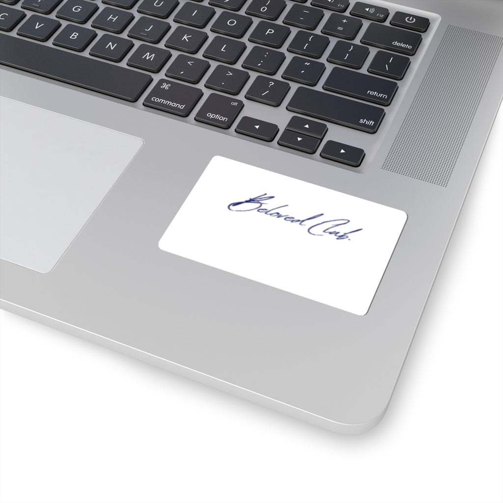 Beloved Club Script Sticker — Elegant Handwritten Kiss-Cut Decal