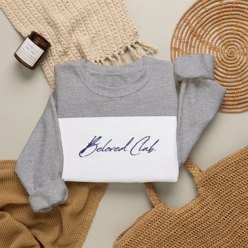 Crewneck Sweatshirt - 'Beloved Child' Script Logo Minimalist Pullover