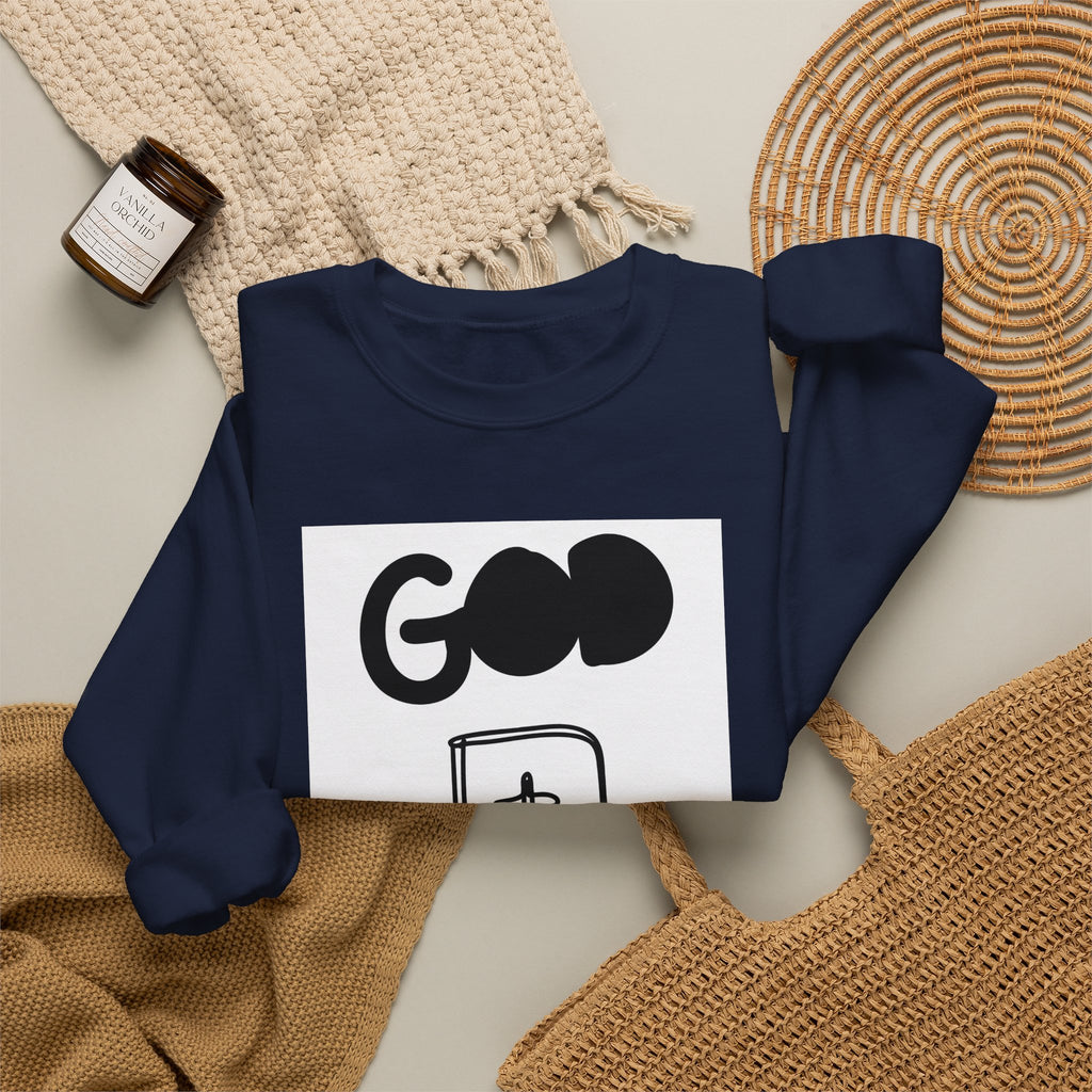 God First Crewneck Sweatshirt - Faith-Based Christian Graphic Pullover
