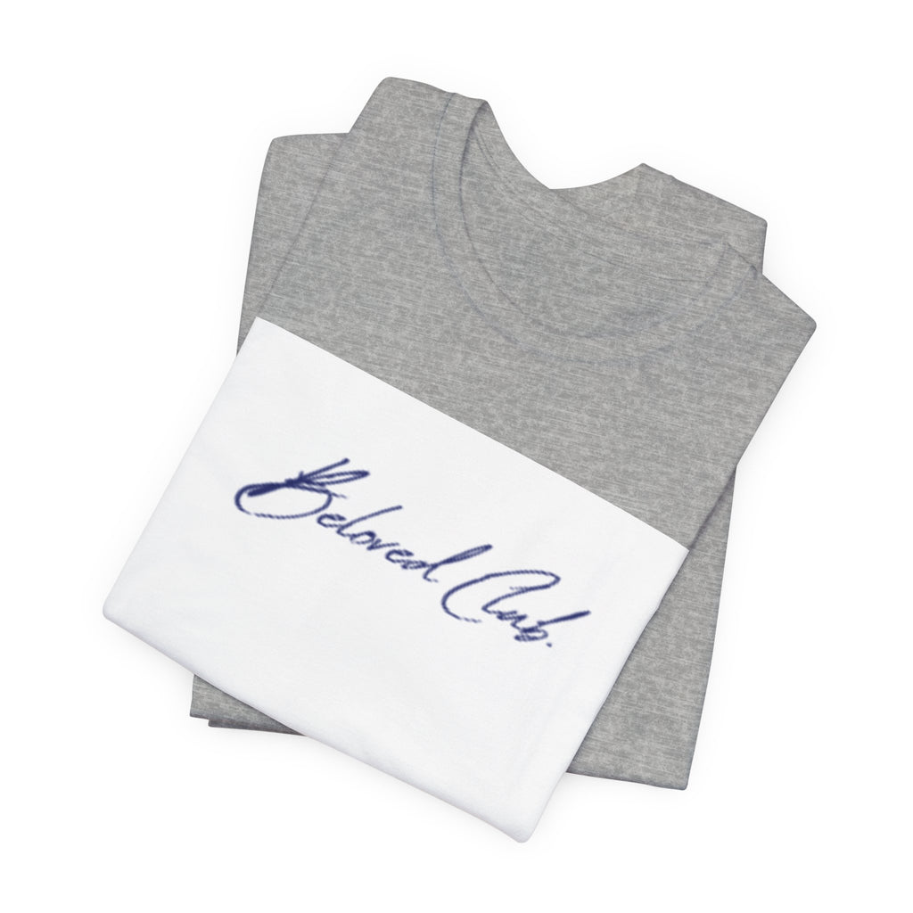 Beloved Club Script Tee — Minimalist Casual T-Shirt