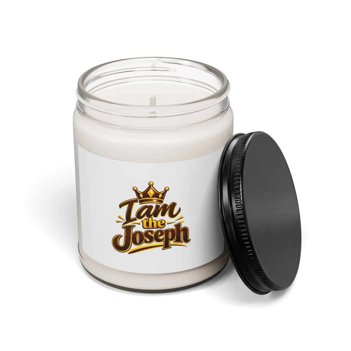 I Am The Joseph Scented Soy Candle — 9oz Aromatherapy Jar with Crown Logo