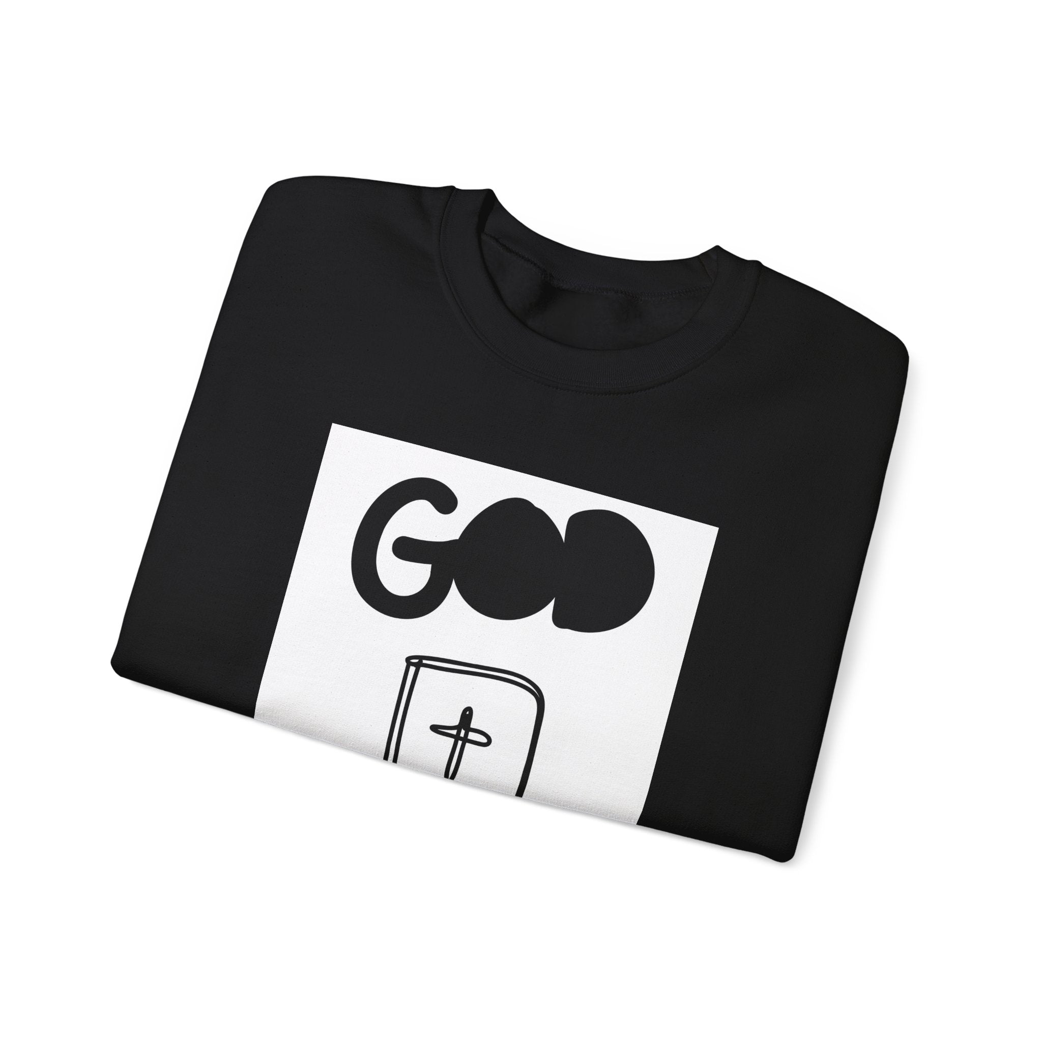God First Crewneck Sweatshirt - Faith-Based Christian Graphic Pullover