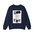 God First Crewneck Sweatshirt - Faith-Based Christian Graphic Pullover