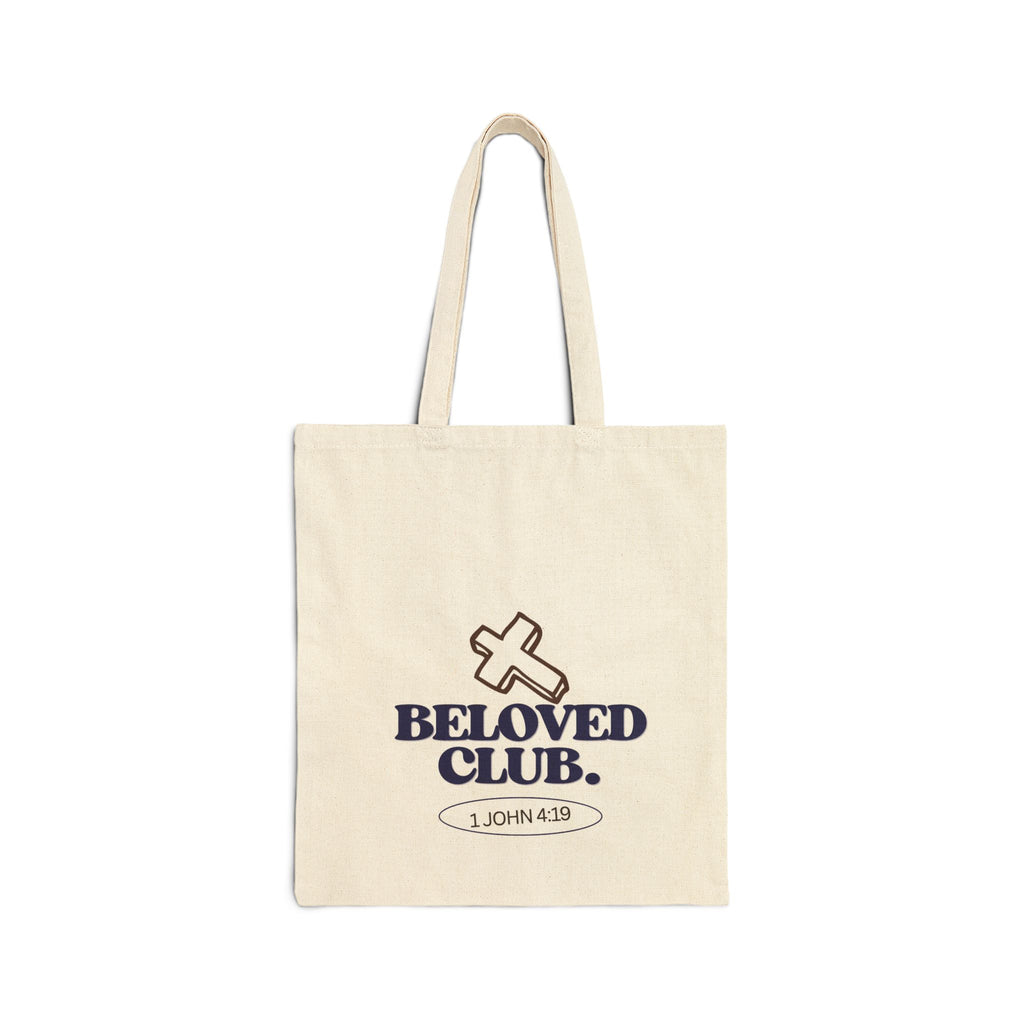 Beloved Club Canvas Tote Bag – “Beloved Club” Graphic Cotton Shopper