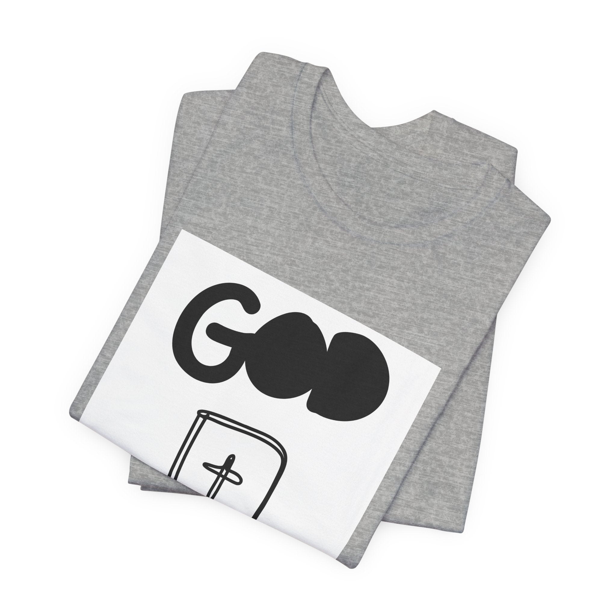 God First Tee — Inspirational Christian Shirt with Bible Cross Graphic