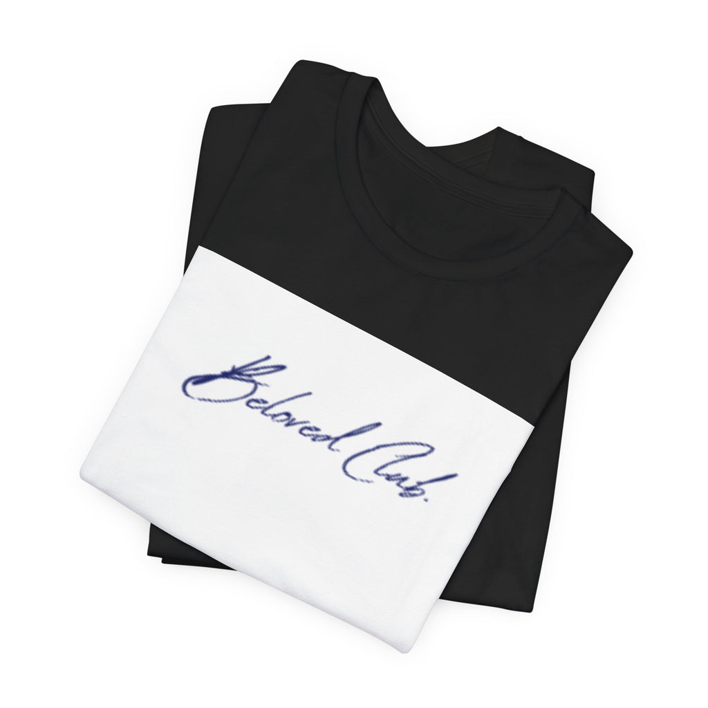 Beloved Club Script Tee — Minimalist Casual T-Shirt
