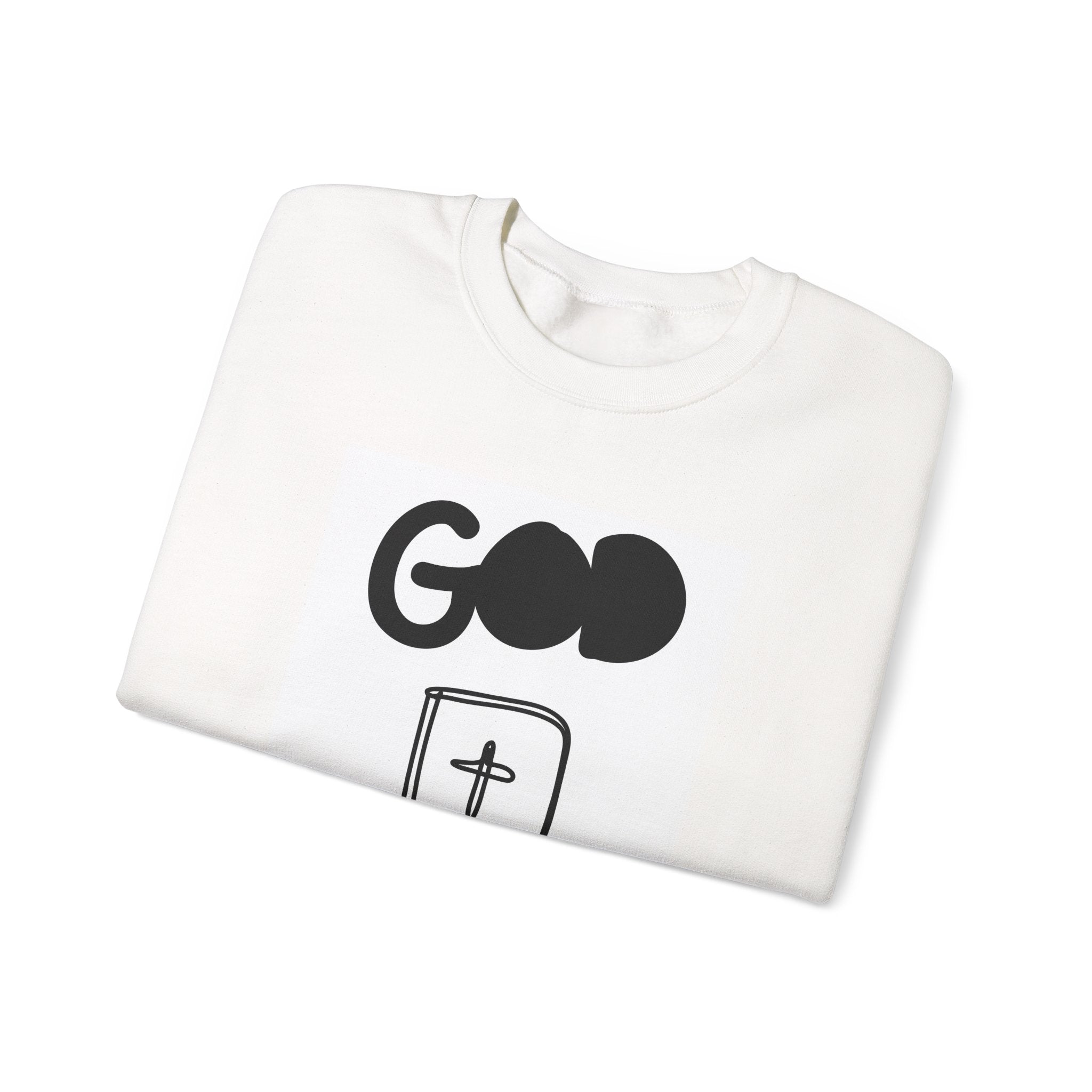 God First Crewneck Sweatshirt - Faith-Based Christian Graphic Pullover