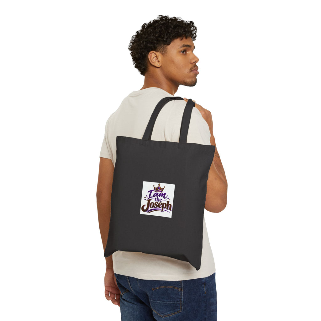 I Am the Joseph Cotton Canvas Tote — Religious Faith Scripture Grocery Bag