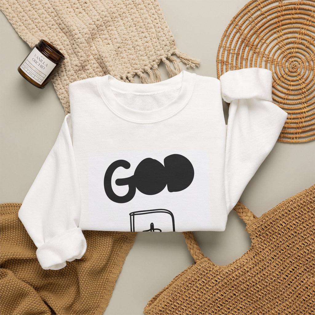 God First Crewneck Sweatshirt - Faith-Based Christian Graphic Pullover