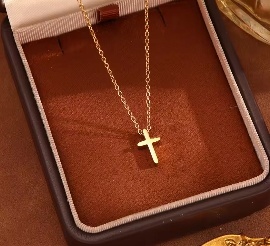 18K Gold Plated Cross Necklace for Women | Dainty Faith Jewelry
