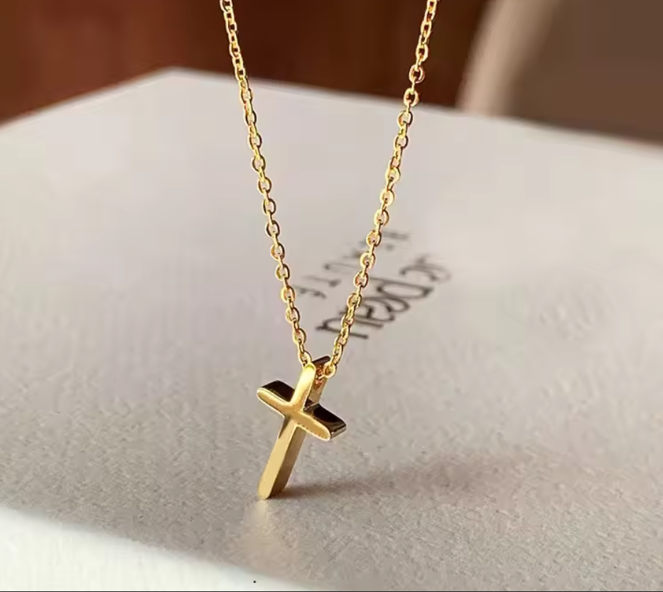 18K Gold Plated Cross Necklace for Women | Dainty Faith Jewelry