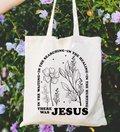 Christian Canvas Tote Bag – Faith-Inspired Bible Verse Book Tote for Church, Christian Gift for Women