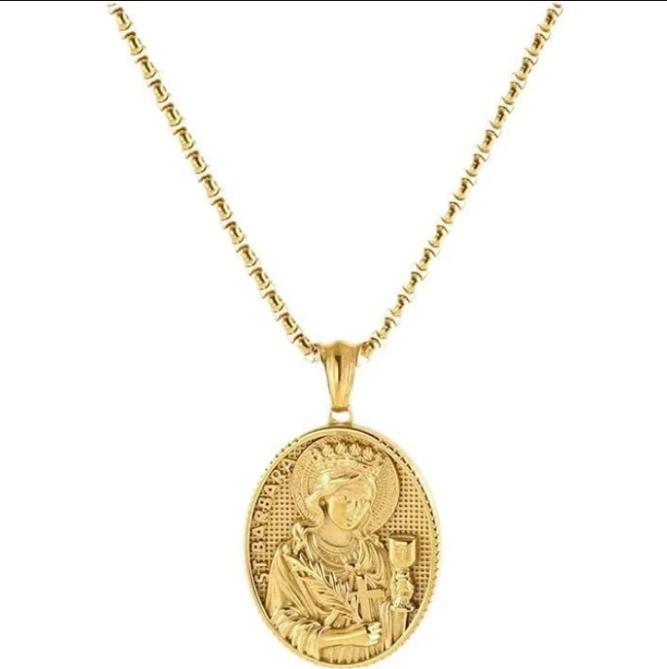 Gold Plated Christian Cross Pendant Necklace