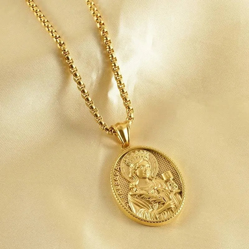 Gold Plated Christian Cross Pendant Necklace